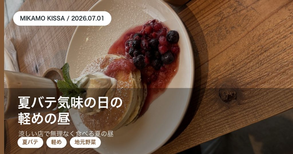 夏バテ気味の日に涼しいみかも喫茶で軽めの昼をとる東みよし町のアイキャッチ